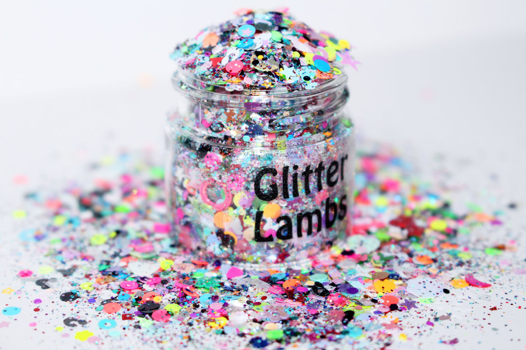 Garage Sale Glitter by GlitterLambs.com For Crafts, Nails, Resin, etc. Chunky Loose Glitter Mixes for DIY projects!