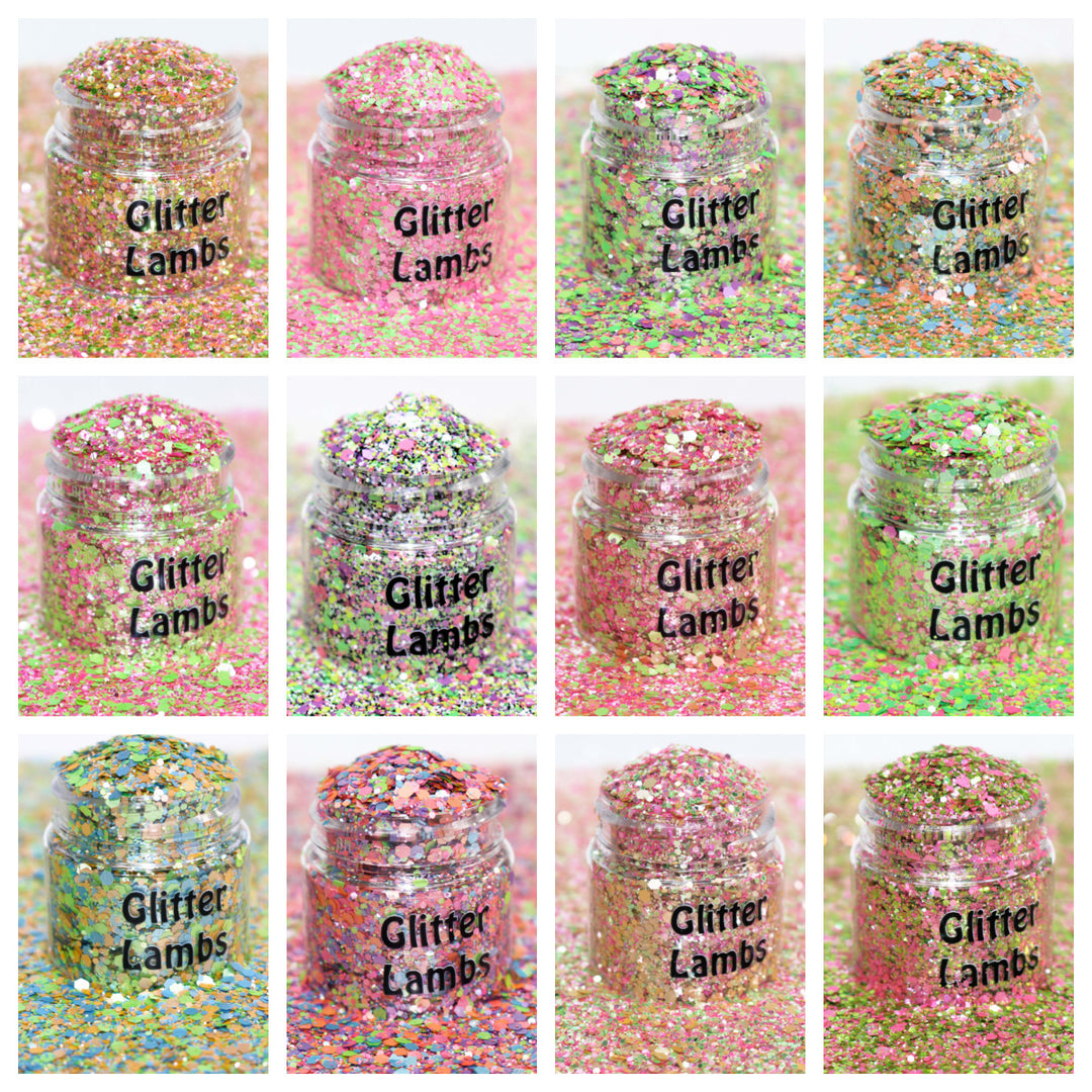 Spring Is Blooming Glitter Bundle Of 12 by GlitterLambs.com