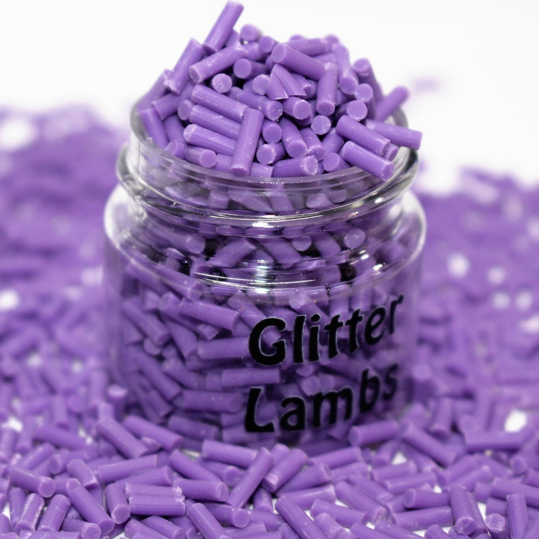 Witch Hair Halloween purple long clay sprinkles by GlitterLambs.com