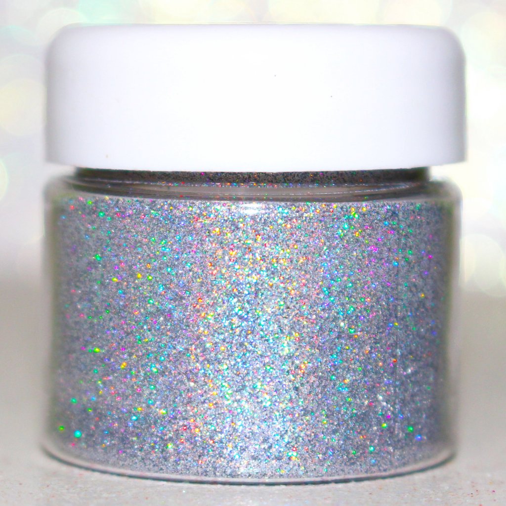Glitter Lambs "100% Educated" Loose Glitter Eyeshadow Silver Holographic Glitter Pot for Hair, Body, Face, Nails #glittereyeshadow #holographicglitter #holo #holographic #bodyglitter #hairglitter #glitterlambs