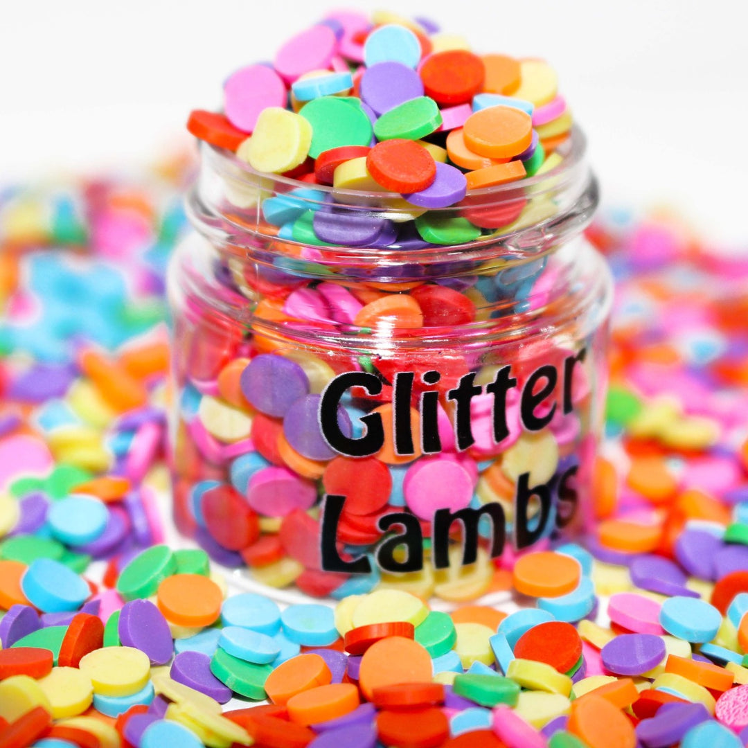 Blinking X-Mas Lights Christmas Clay Dot Sprinkles by GlitterLambs.com