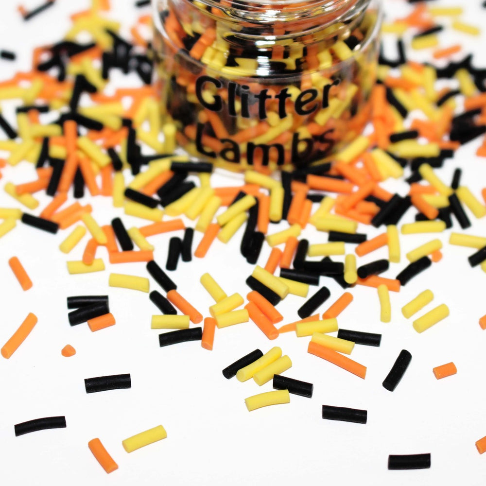 Candy Corn October Halloween Clay Sprinkles by GlitterLambs.com