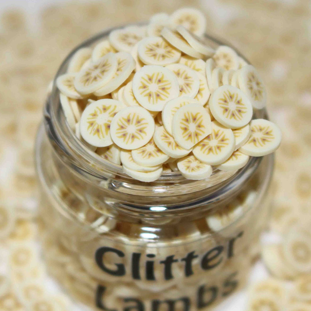 Chopped Bananas Fake Clay Sprinkles by GlitterLambs.com
