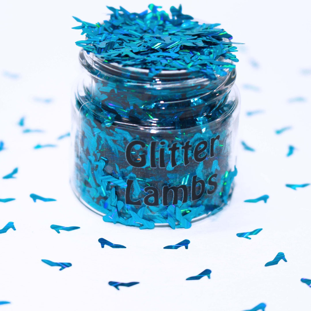 Glass Slipper Blue Holographic Glitter by GlitterLambs.com