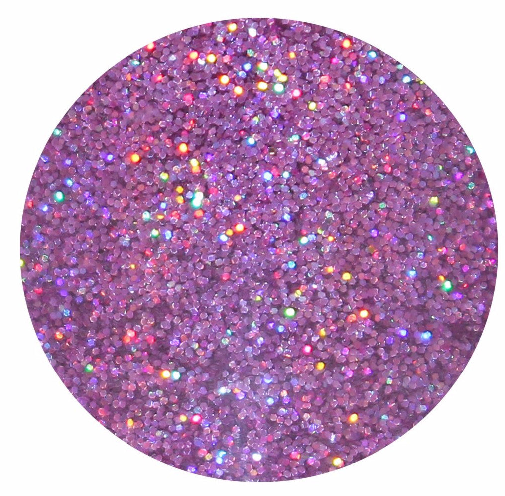 Here Kitty Kitty Glitter. A pink holographic glitter that is a size .008. Great for crafts, nails, resin, acrylic pouring, tumbler cups, body, etc. by GlitterLambs.com