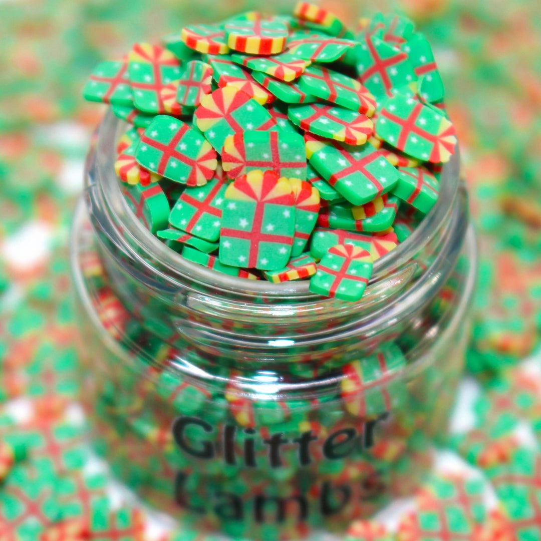 Let's Open Presents Christmas Clay Sprinkles by GlitterLambs.com