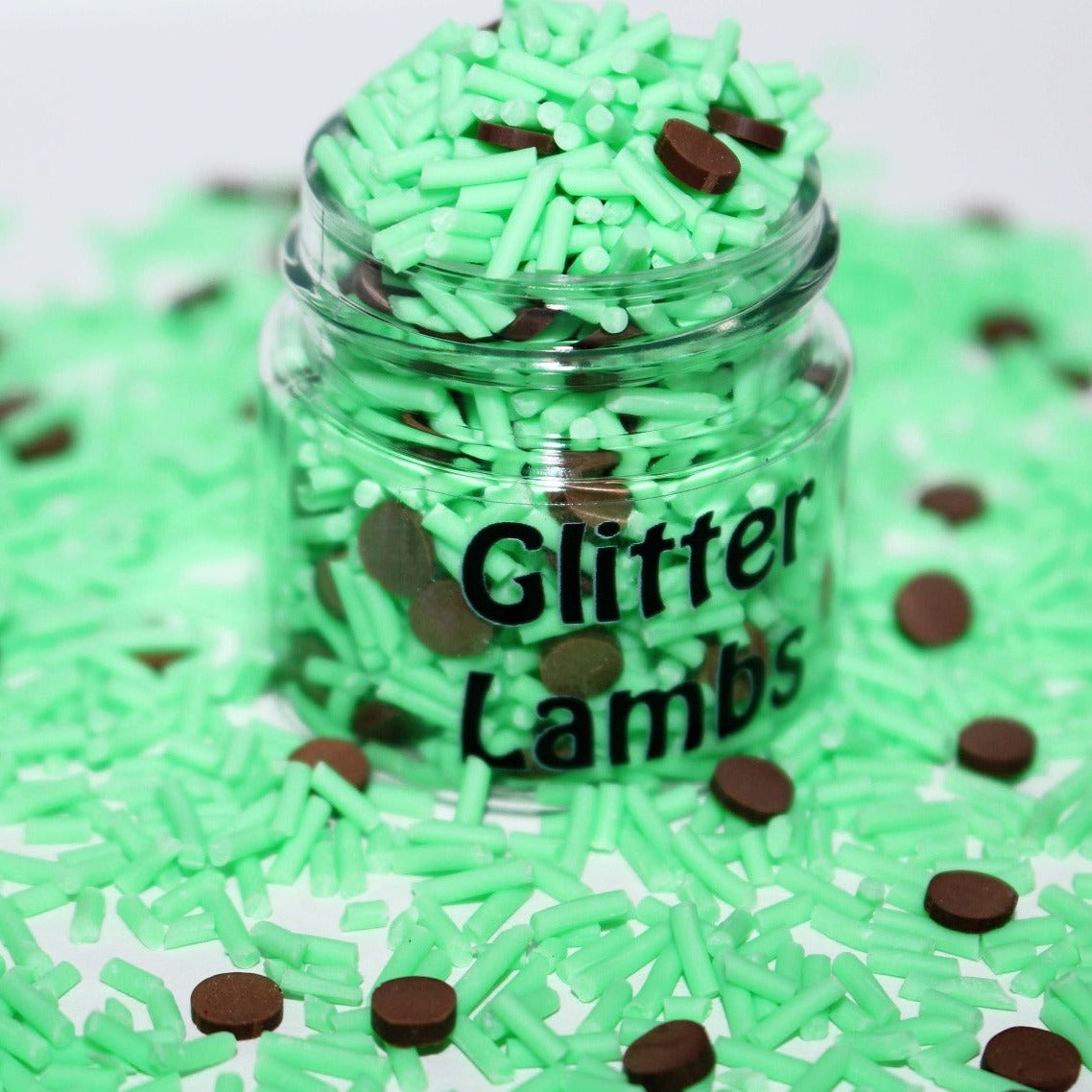 Mint Chip Shake Fake Clay Sprinkles Glitter Lambs