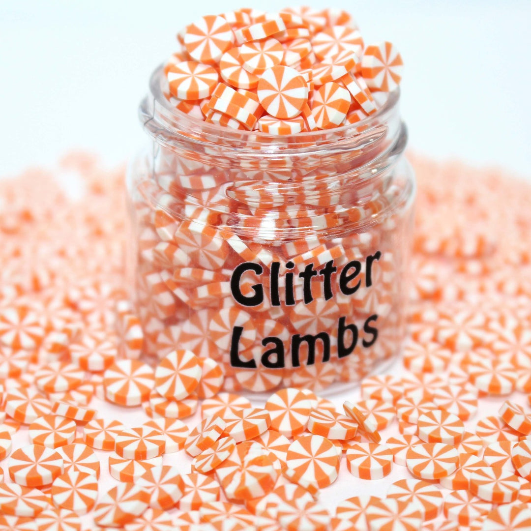 Orangesicle Mints For The Elves Christmas  Peppermint Clay Sprinkles by GlitterLambs.com