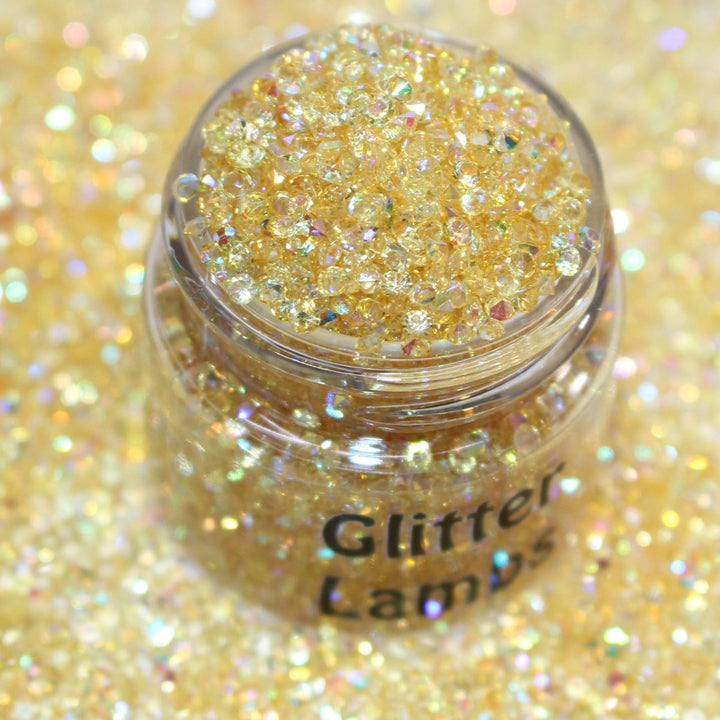 Spirits Of Illusion Yellow Crystal Rhinestone beads by GlitterLambs.com 2mm