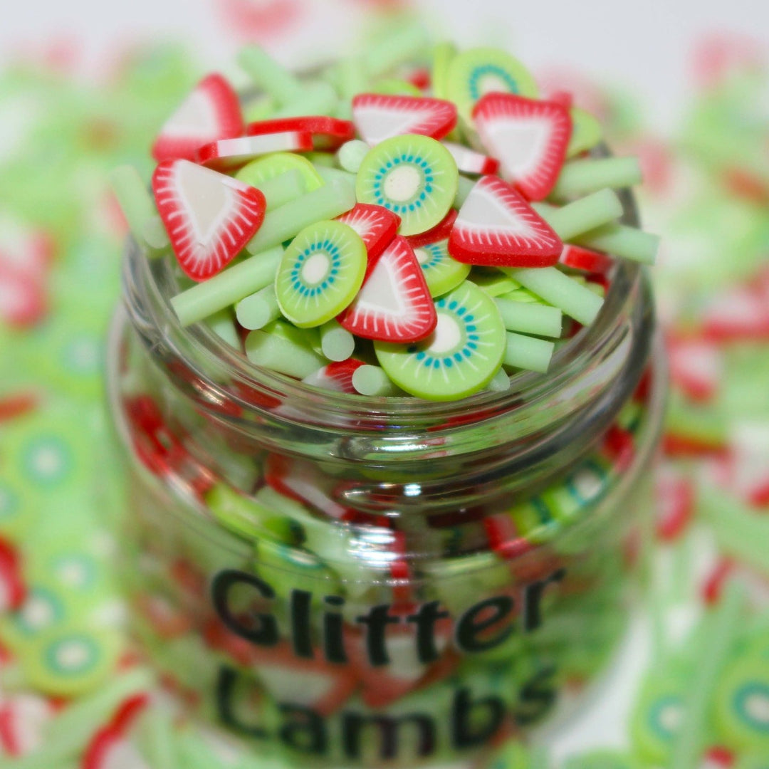 Strawberry Kiwi Splasher Clay Sprinkles by GlitterLambs.com