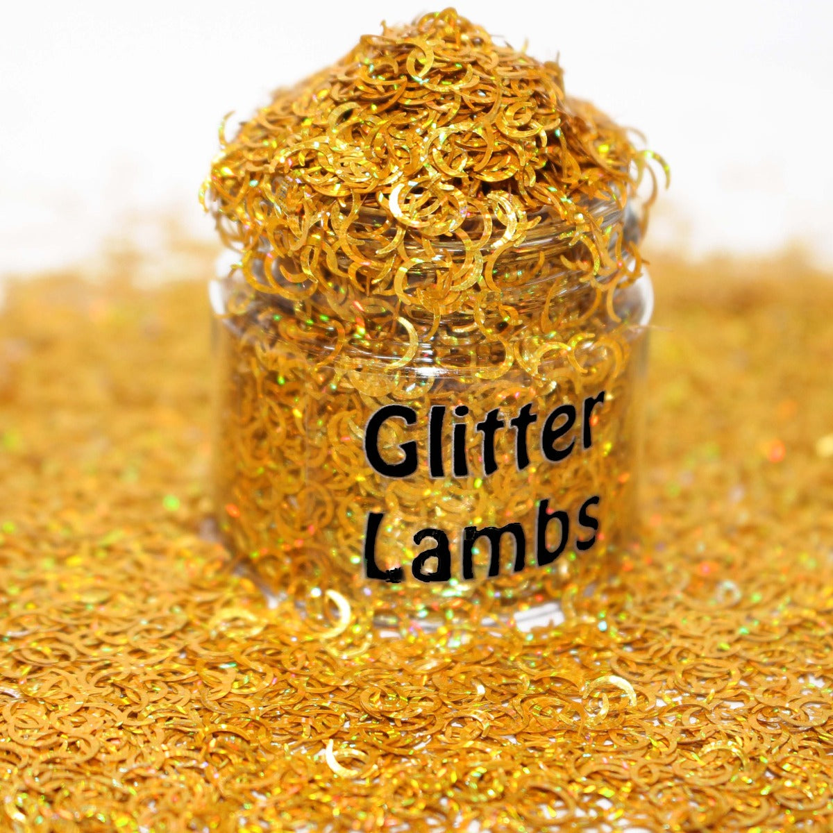 The Moon Made Me Do It Yellow Holographic Moon Glitter 4mm Glitter