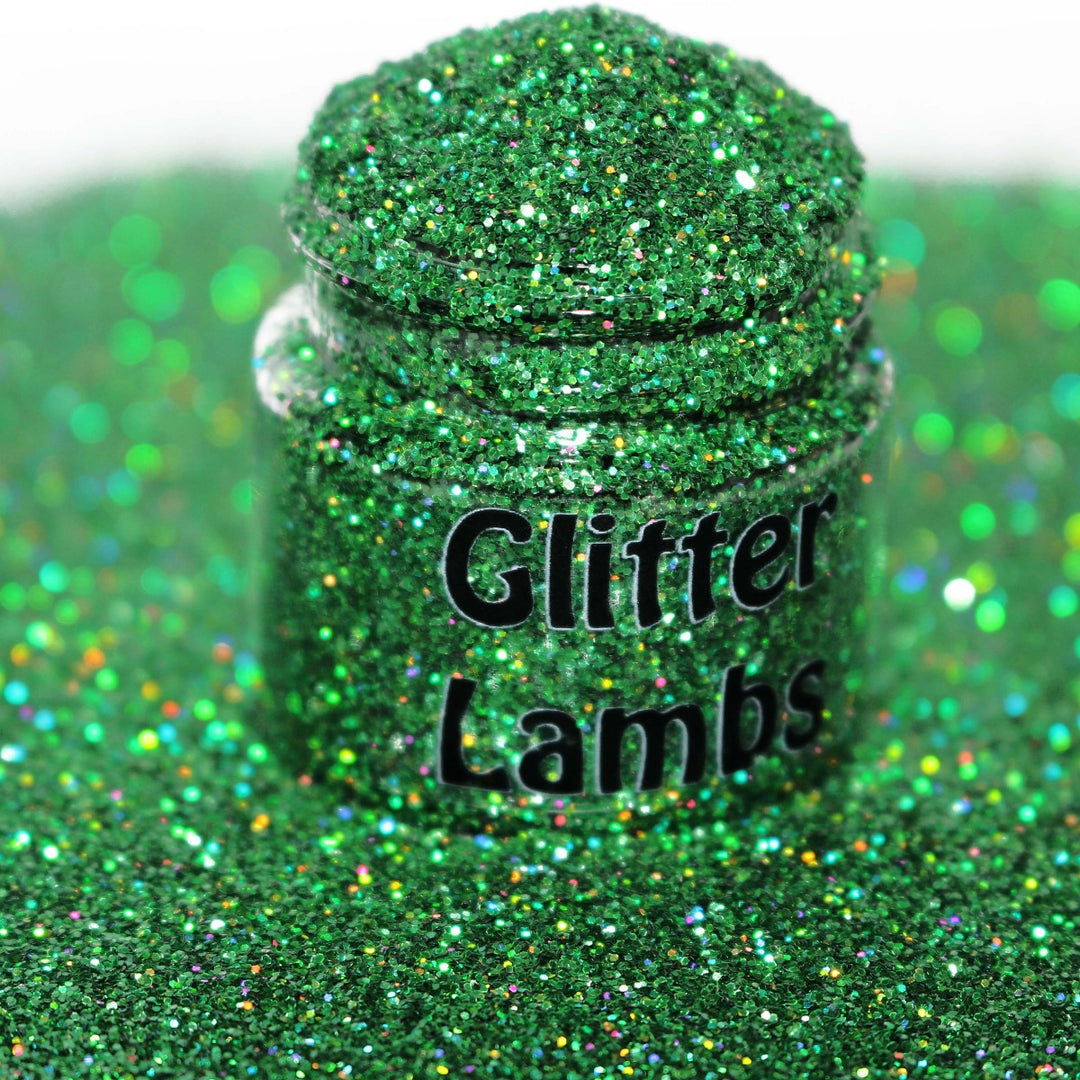 The Trees Are Talking To Me Man Holographic Green Glitter by GlitterLambs.com