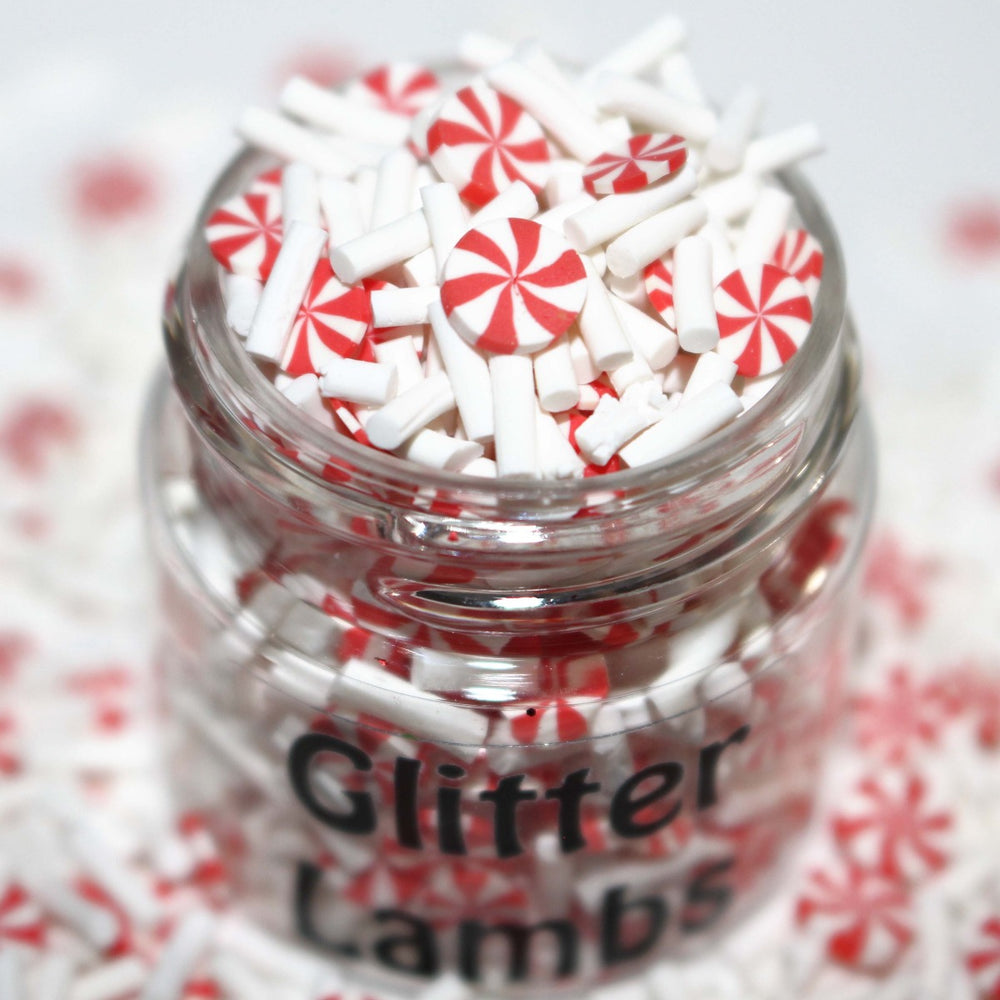 Candy Cane Mousse Cake Christmas Clay Slice Sprinkles