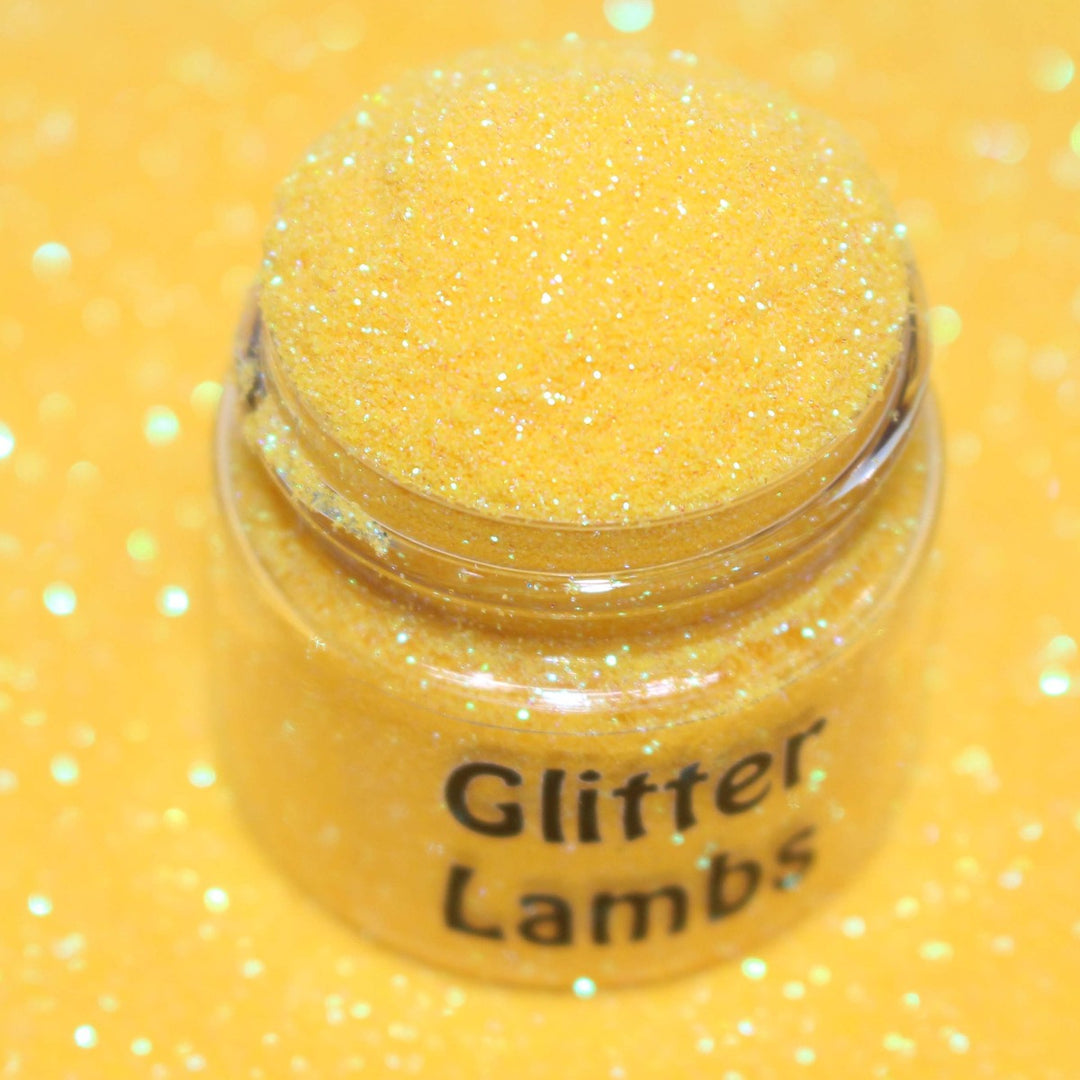 Mango Tango Snow Cone Yellow Cosmetic Iridescent Glitter (.004) by GlitterLambs.com