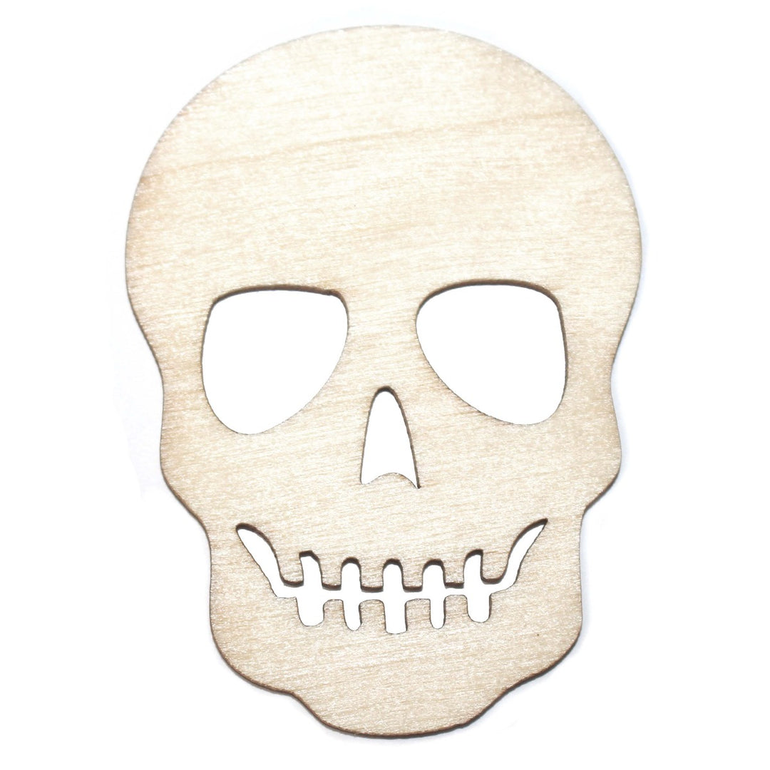 Skull Skeleton Halloween Laser Cut Wood Shapes by GlitterLambs.com