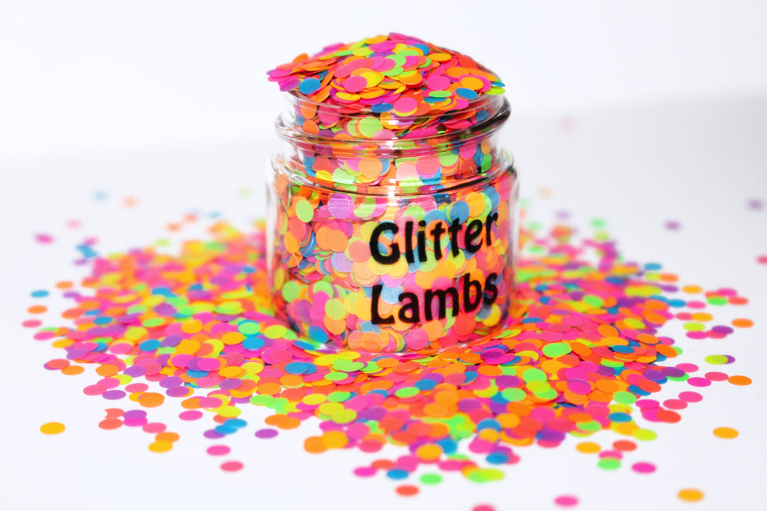 Breakfast Cereal Glitter For Crafts, Nails, Resin. Neon Chunky Loose Glitter Mix by GlitterLambs.com