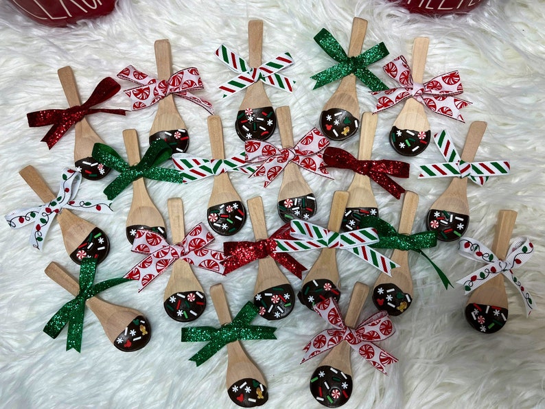 Christmas Fake Hot Cocoa Dipped Spoons