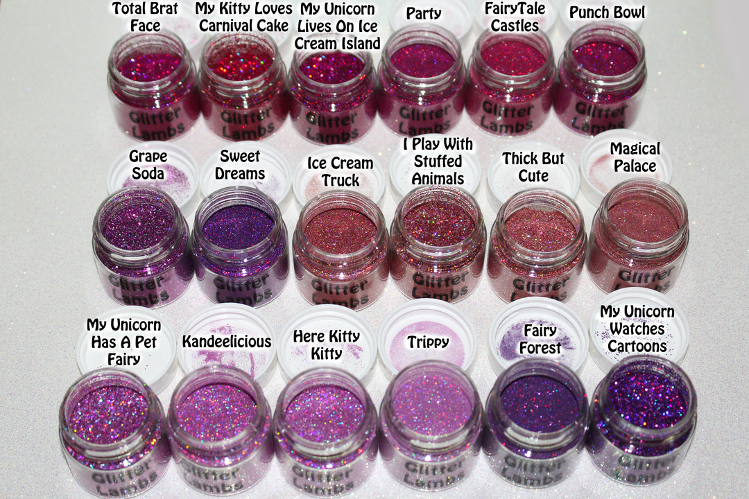  Pink & Purple Face, Hair & Body Glitter GlitterLambs.com