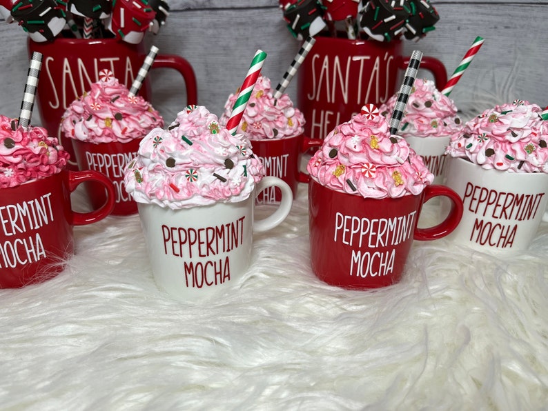 Peppermint Mocha Christmas Whipped Topping Mug
