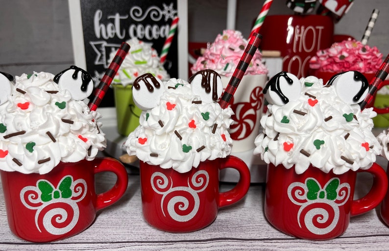 Mickey Mouse Hot Cocoa Christmas Whipped Topping Mug