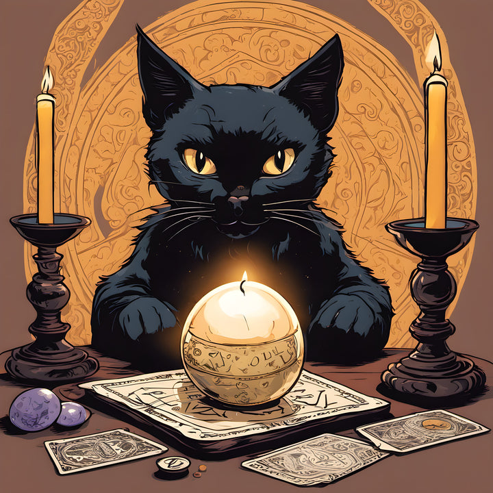 Black Cat, Pointy Hat. Full Moon, Fast Broom (Glow In The Dark)