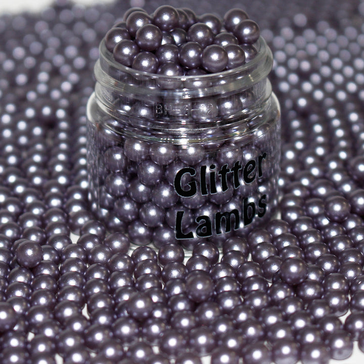 An Annoying Fairy Likes To Bake Cakes Under My Bed Pearl Beads 4mm by GlitterLambs.com. Dusty Lilac Purple