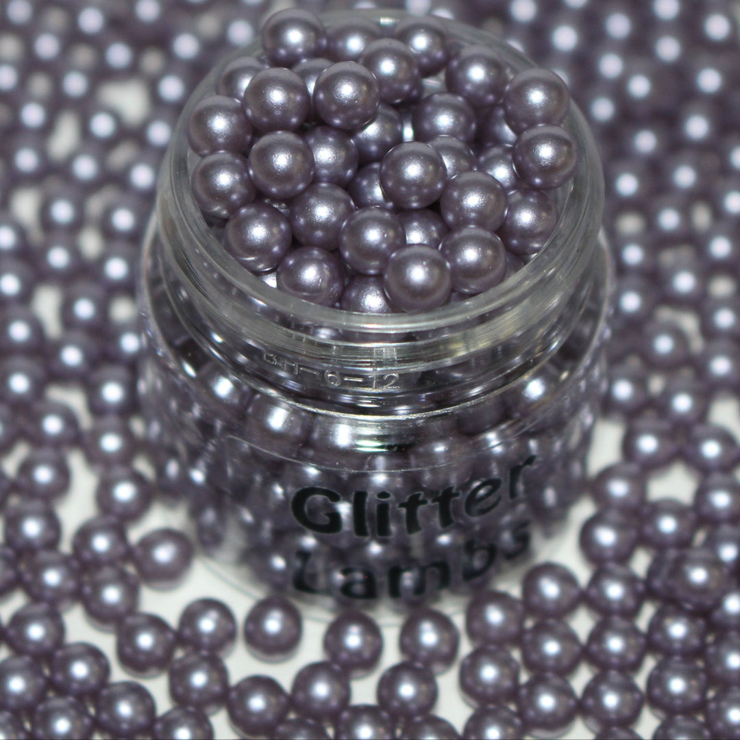 An Annoying Fairy Likes To Bake Cakes Under My Bed Pearl Beads 4mm by GlitterLambs.com. Dusty Lilac Purple