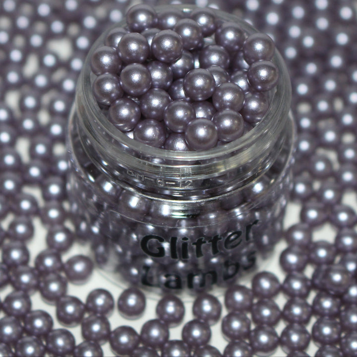 An Annoying Fairy Likes To Bake Cakes Under My Bed Pearl Beads 4mm by GlitterLambs.com. Dusty Lilac Purple