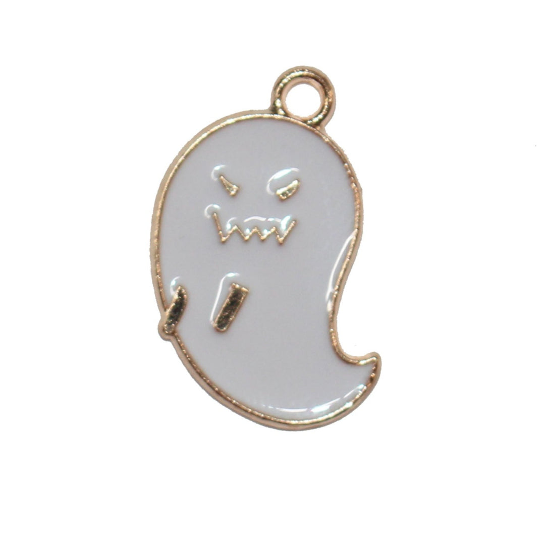 Angry Ghost Halloween Necklace Charm by GlitterLambs.com