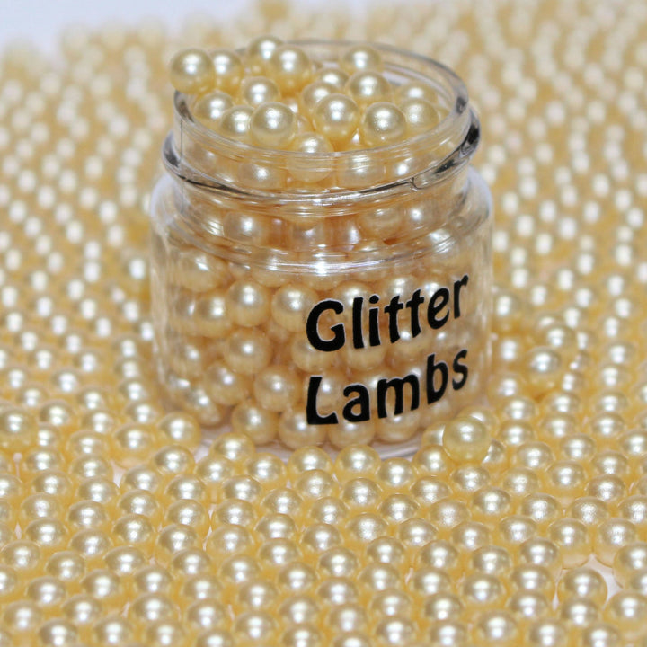 Are You Gonna Make Me A Banana Smoothie (4mm). Crafts Beads no hole in a light yellow by GlitterLambs.com