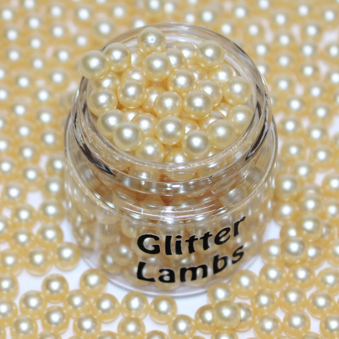 Are You Gonna Make Me A Banana Smoothie (4mm). Crafts Beads no hole in a light yellow by GlitterLambs.com