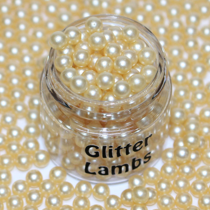 Are You Gonna Make Me A Banana Smoothie (4mm). Crafts Beads no hole in a light yellow by GlitterLambs.com