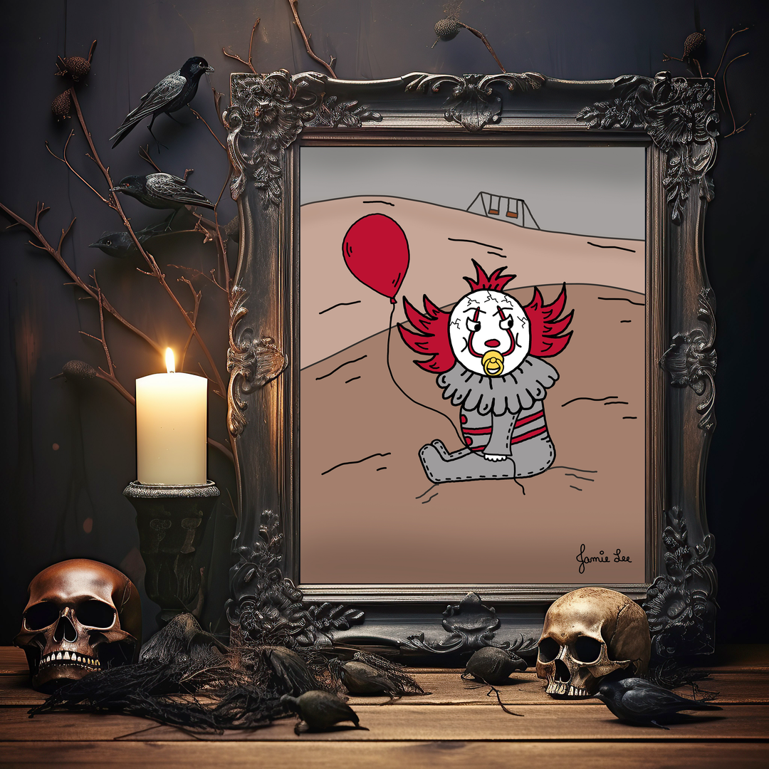 Plotting At The Playground Baby Pennywise The Dancing Clown Halloween Wall Art IT