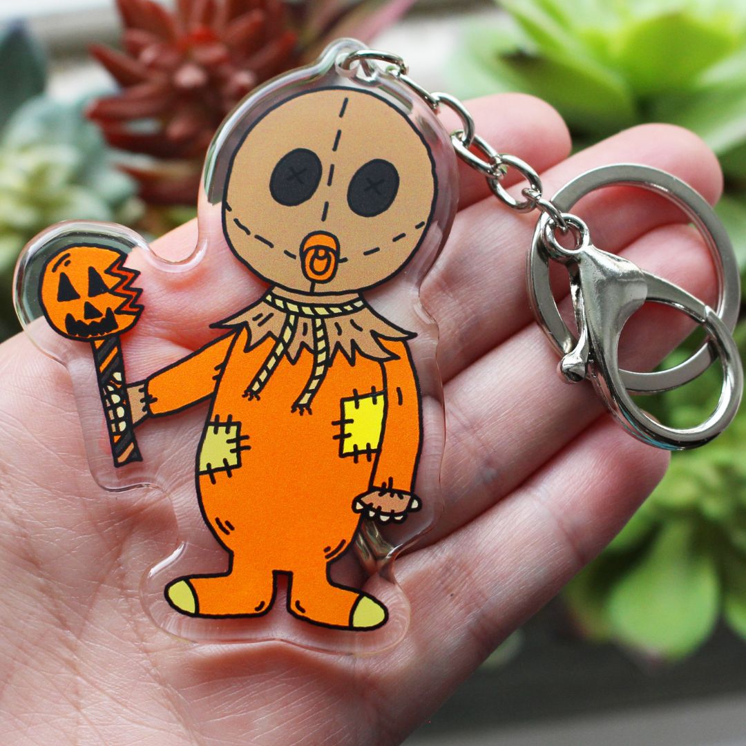 Baby Sam Trick 'r Treat Halloween Keychain