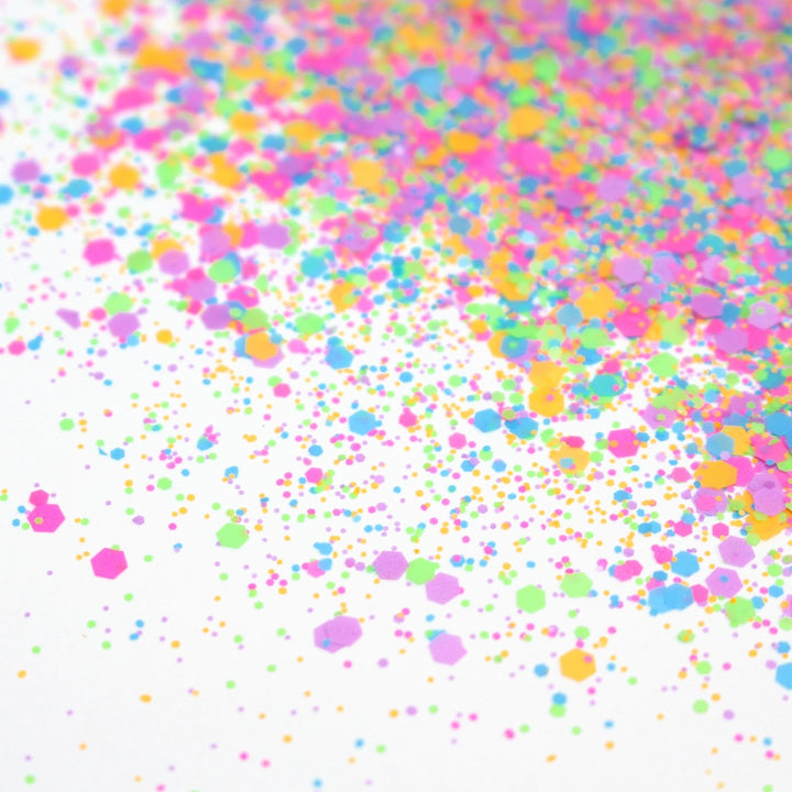 Box Of Crayons Neon Glitter by GlitterLambs.com
