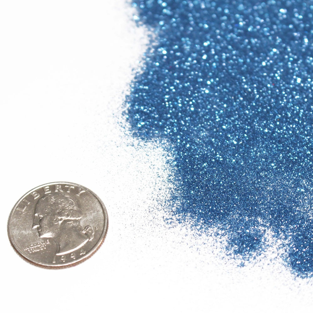 Charge It To My Credit Card Blue Metallic Hex Glitter  (.004)