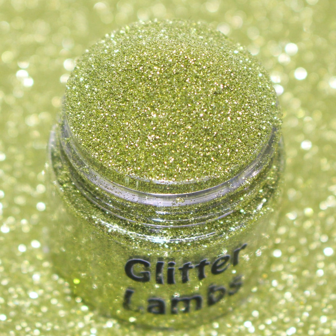 Energy Drink Green Metallic Hex Glitter .004 by GlitterLambs.com