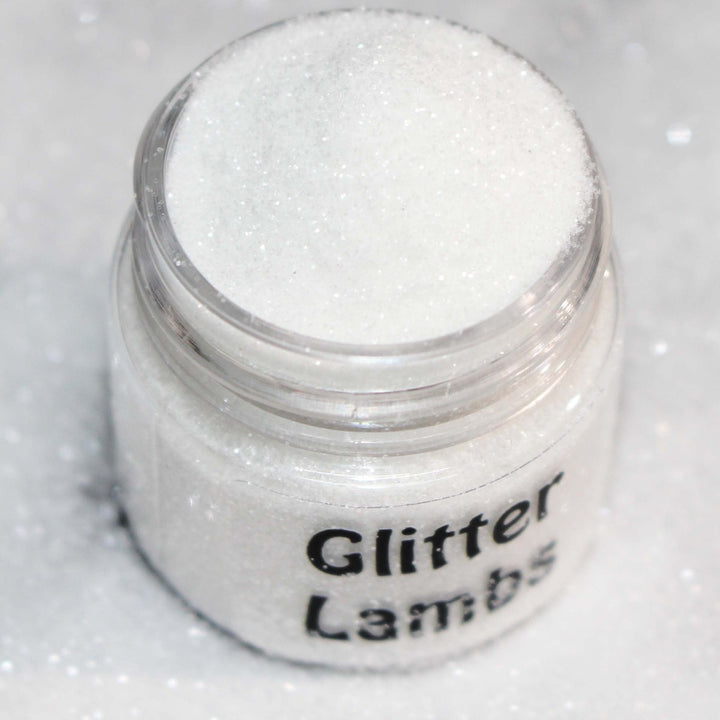 Frosted Fairy House White Glitter (.008) by GlitterLambs.com