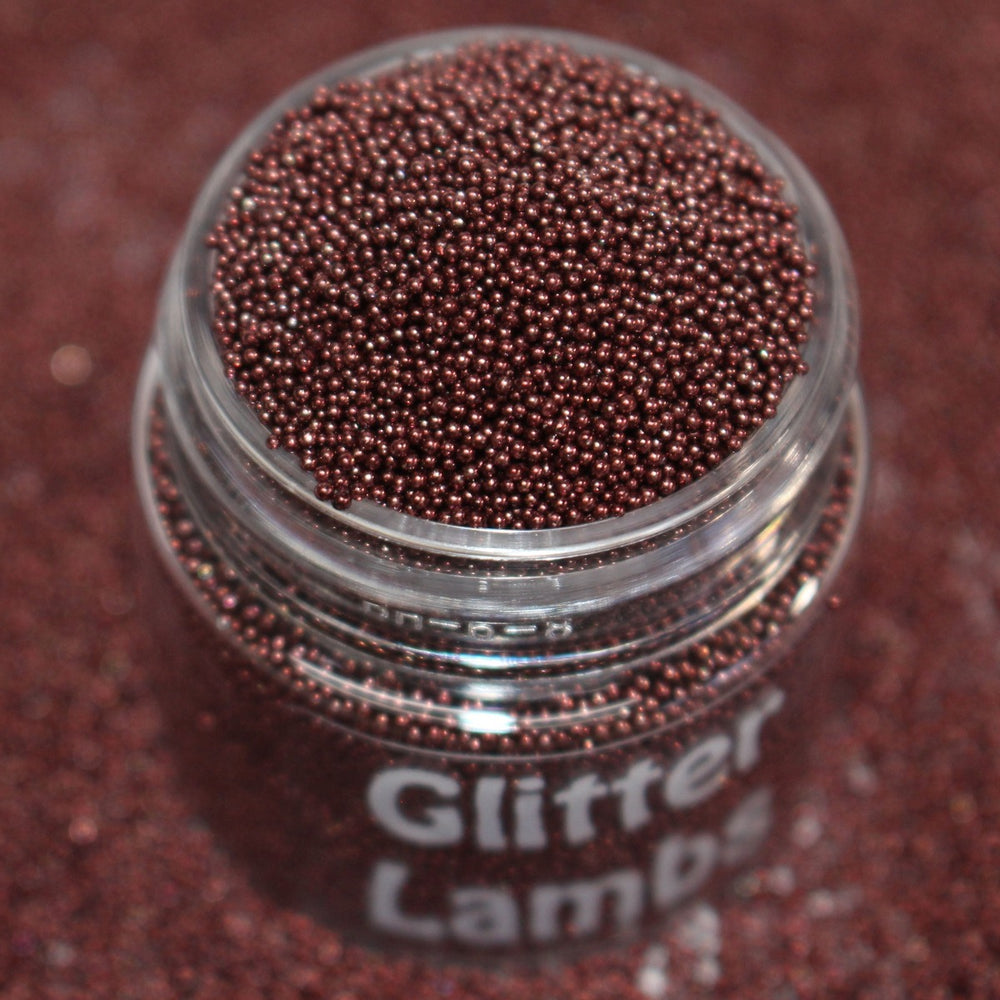 Fur Of A Werewolf Brown Caviar Beads (0.6-0.8mm) by GlitterLambs.com. Great for nails, arts and crafts, shaker charms, etc.