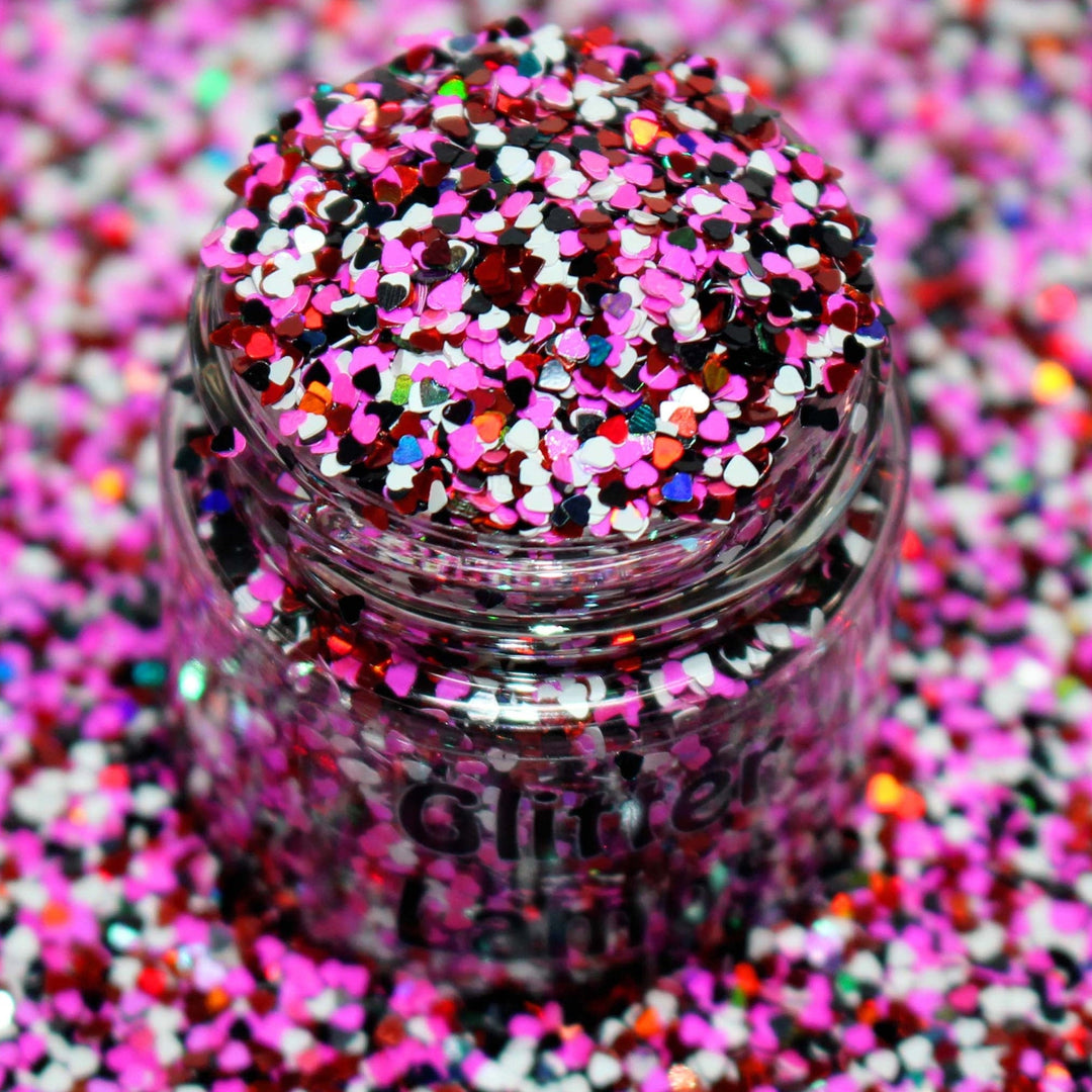 Glitter Kiss -Tiny Heart Glitter for Nail Art, Resin, Snowglobe Tumbler Cups, Arts and Crafts, Diy Projects, Card Making, and more!