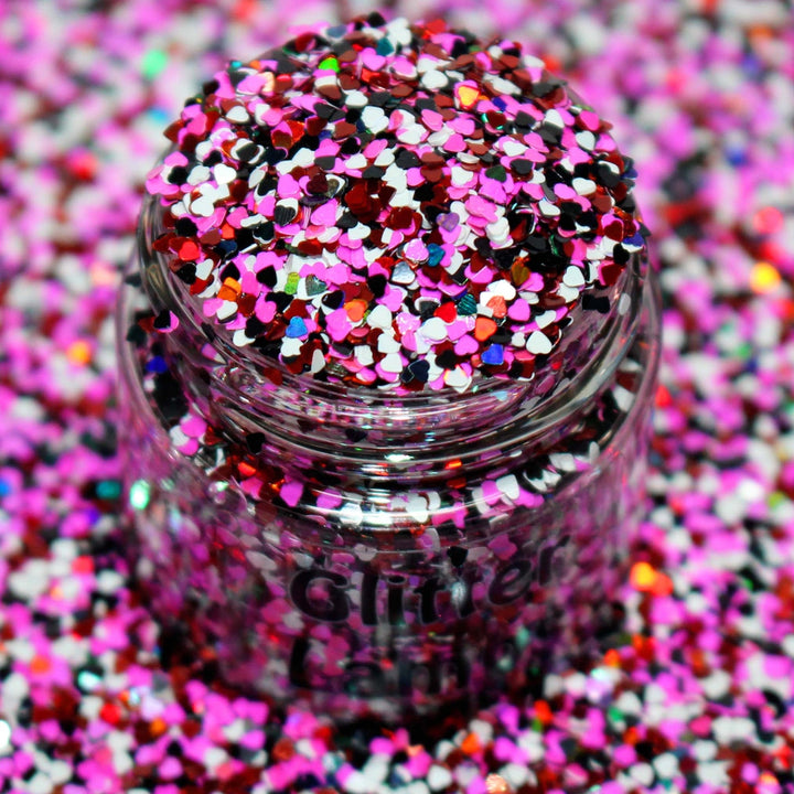 Glitter Kiss -Tiny Heart Glitter for Nail Art, Resin, Snowglobe Tumbler Cups, Arts and Crafts, Diy Projects, Card Making, and more!