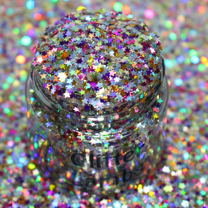 Glitz &amp; Galaxy Glitter | Metallic Holographic Star 1mm Glitter