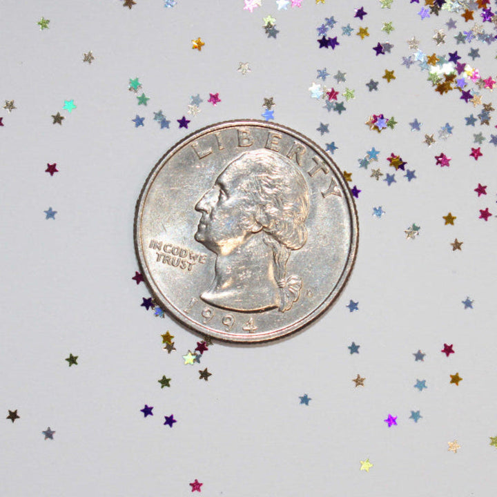 Glitz &amp; Galaxy Glitter | Metallic Holographic Star 1mm Glitter