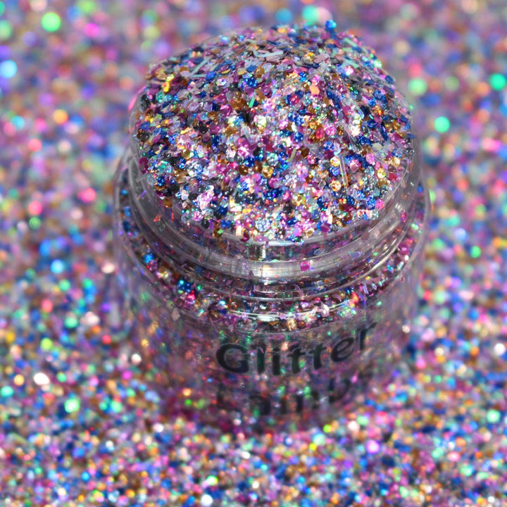 Happy PAW-lidays Christmas Glitter by GlitterLambs.com Part of A Furry Purry Kitty Cat Christmas Glitter Collection of 12.