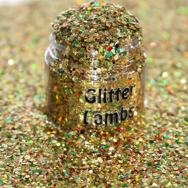 He Had Yellow Eyes! So Help Me God! Yellow Eyes! Christmas Glitter by GlitterLambs.com