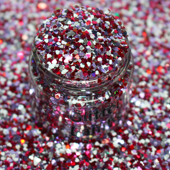Heartbeats &amp;amp; Sparkles glitter is a 1mm (.040) multicolor heart glitter mix designed to deliver bold, eye-catching sparkle in every project. This tiny heart blend reflects light beautifully, creating a color shift perfect for acrylic nails, gel nail art, epoxy resin pours, shaker cards, slime mixes, snow globe tumblers, scrapbook embellishments, and DIY craft designs.

The tiny 1mm size allows these hearts to spread evenly in clear mediums while still providin