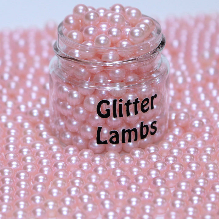 Pink Beads with no hole in a size 4mm. Great for arts and crafts. Shop GlitterLambs.com