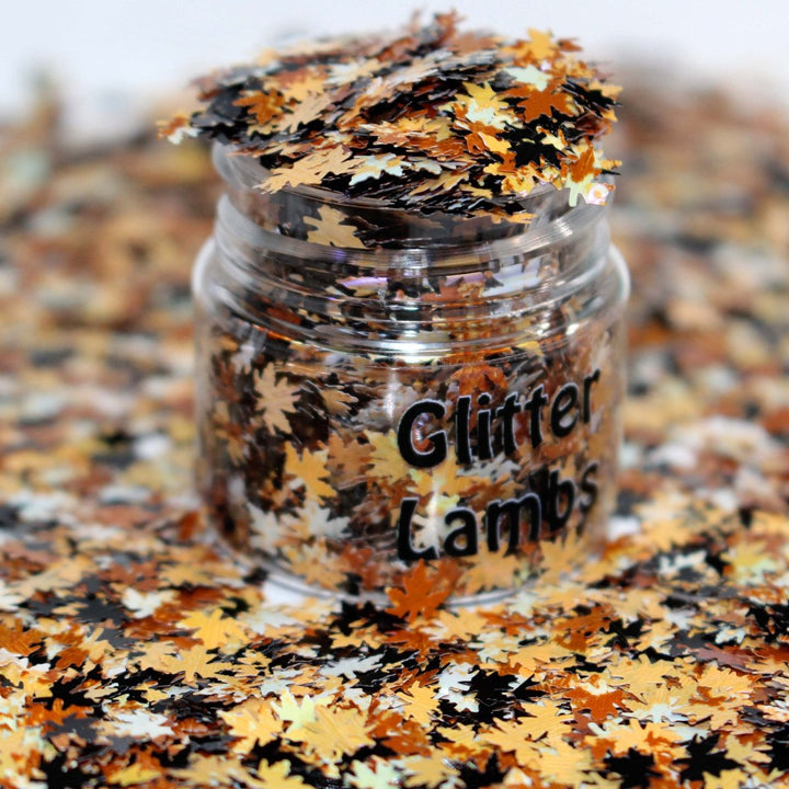 Jumping In A Pile Of Leaves Fall Halloween Glitter by GlitterLambs.com