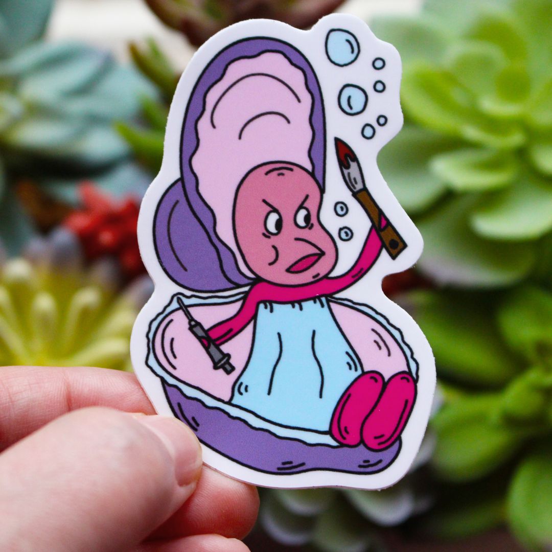 Little Oyster Killer Halloween Sticker (Alice In Wonderland)