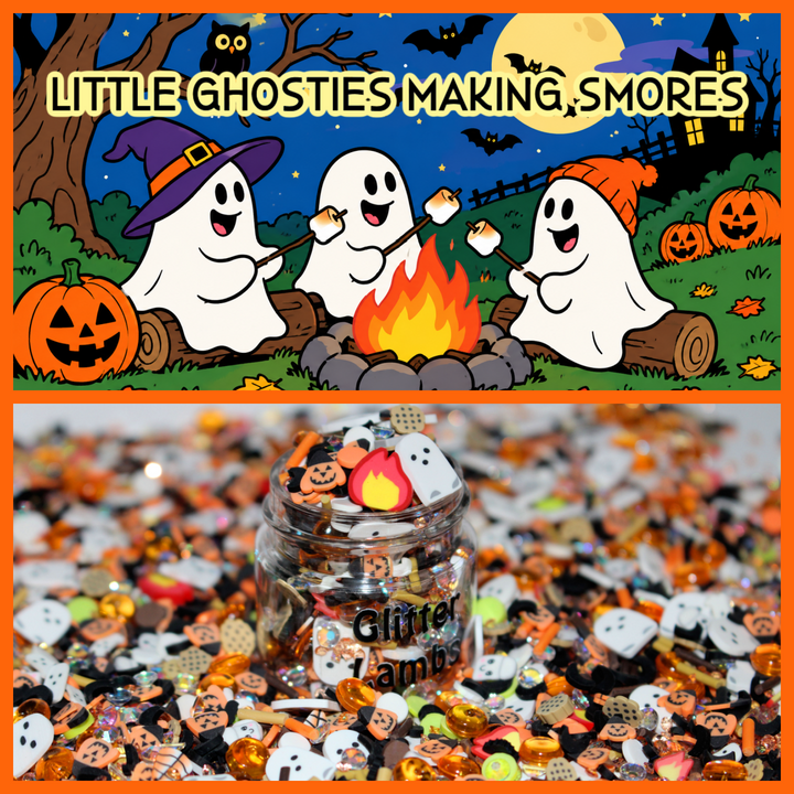 Little Ghosties Making Smores